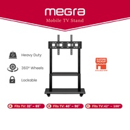 Heavy Duty Mobile TV Stand Moveable TV Floor Stand Bracket Mounted Trolley TV Stand With Wheels Mobi