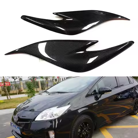 Headlight Eyebrow For TOYOTA Prius ZVW30 2012-2015 JDM Type Front Head Light Lamp Brow Sticker Carbo