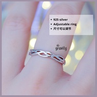 GRAVITY Vine Ring 藤蔓纯银 戒指 Silver 925 Original Cincin Adjustable Ring Cincin Silver Cincin Perempuan Ring for Women