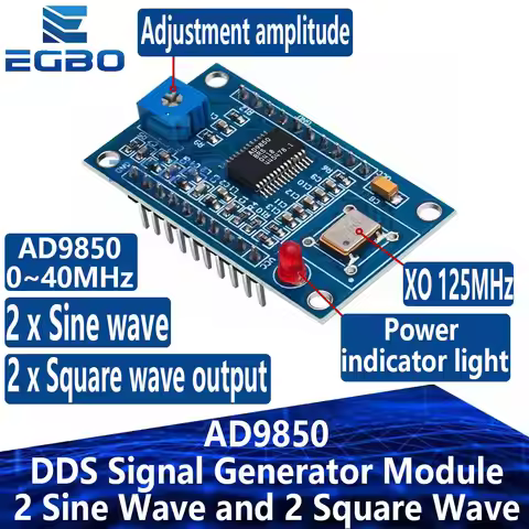 DDS Signal Generator Module Development Board 0-70MHz 0-40MHz AD9850 2 Sine Wave and 2 Square Wave