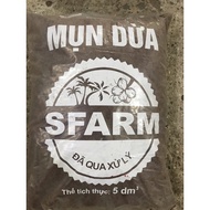 Processed ground coco peat, 5dm3 bag