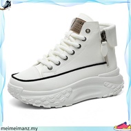 Fashion High-top Women's Sneakers Shoes Thick-soled Height Increasing Casual Sneakers Women Side Zip