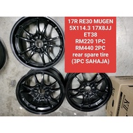 USED SPORT RIM 17 INCH Mugen RM220 1PC Harga Boleh guna Spare Tayar 5x114.3 Exora Civic X50