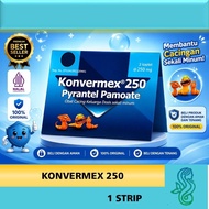 KONVERMEX 250 MG 1 STRIP 2 TABLETS - PYRANTEL PAMOATE 250 MG