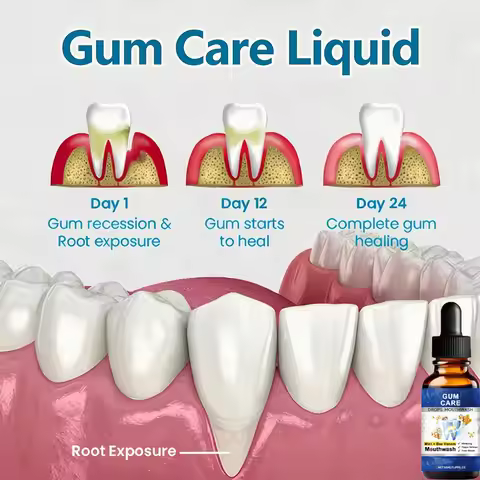 Gum Care Concentrated Mouth Drops Ease Sensitivity Clear Plaque Stains Freshen Breath Support Gingiv