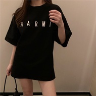 Korean เสื้อ NARMI -Oversize- ลายเรียบสวย สไตล์เกาหลีน่ารัก เสื้อยืดนิ่ม แขนสั้นแฟชั่น เนื้อผ้าดี M9