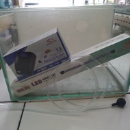 Paket aquarium 30x15x20 cm airator+lampu led