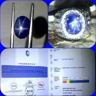 natural blue safir star