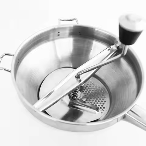 Manual Potato Ricer Stainless Steel Hand Crank Grinder Rotary Food Mill Vegetable Puree Maker Press