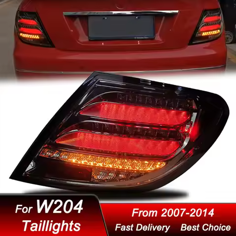 Car Tail Lights For Mercedes-Benz W204 C180 07-14 Upgrade new style LED Tail Lamp Dynamic Turn Signa
