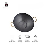 40cm Honeycomb Non-Stick Wok Stainless Steel with Gold Handle / Kuali Sarang Lebah Keluli Tahan Kara