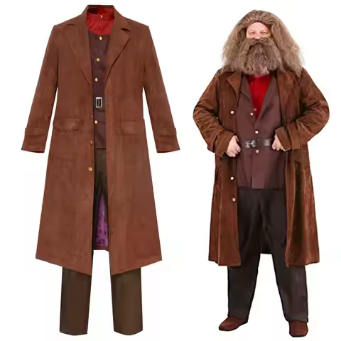 Fans Fancy Dress Party Outfit Harry Potter Rubeus Hagrid Adult Men Cosplay Costume Full Set Uniform
