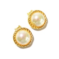 80年代 Christian Dior 克裡斯汀‧迪奧 古董 人造珍珠 耳環