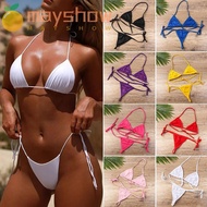 MAYSHOW Bra Set Woman Backless Tie Sexy Panties