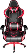 Gaming Chair Racing Office Computer Ergonomic Game Chair Backrest and Seat Height Adjustable Swivel Recliner with Headrest and Lumbar Pillow Esports Chair, Red lofty ambition