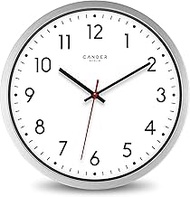 Cander Berlin MNU 4130 White Aluminium Wall Clock with Silent Sweep Movement for Outdoor Use - Bathr
