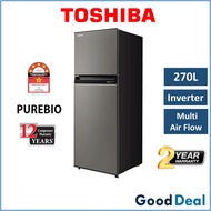 Toshiba GR-RT300WE-PMY(DS) Inverter 5 Star 270L Refrigerator Fridge Peti Sejuk