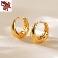 Original 916 Gold Pawnablewish Classic Oval Minimalist Ear Buckle