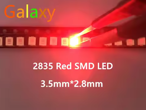 100PCS 12-20LM 2835 Red SMD LED 0.2W high bright light emitting diode chip leds 620-625NM PLCC-2 60M