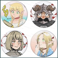 Dungeon Meshi Marcille Tinplate Badge Mirror Keychain Backpack Pendant Anime Accessories