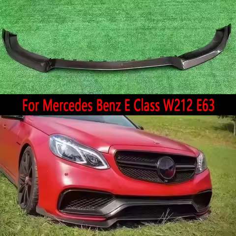 For Mercedes Benz E Class W212 E63 Carbon Fiber Car Front Bumper Lip Front lip Diffuser Front Chin S