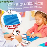 GADGETGLOW​ Multiplication Flash Cards, Math Manipulatives Game Blocks Math Board Fidget Toy, Portab