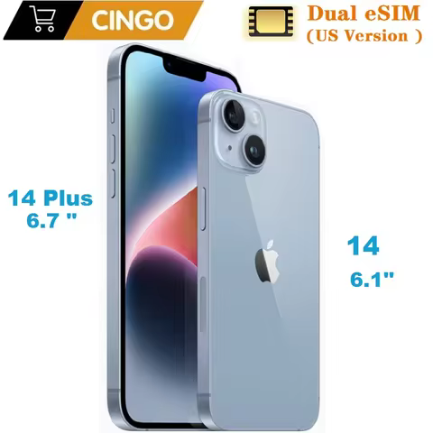 95% New Apple iPhone 14 / 14 Plus 6GB RAM 128GB /256GB ROM Dual eSIM OLED Face ID NFC A15 5G iphone 