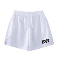 3x3 American Basketball Shorts Sports Shorts Mens and Womens Quick-Drying Breathable Running Fitness
