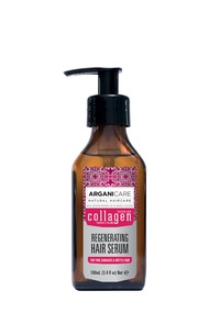 Arganicare Regenerating Collagen Hair Serum with Certified Organic Argan Oil and Collagen for thin, 