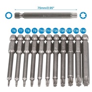Screwdriver Bit T25 Torx Bit 1/4 Inch Hex Shank Torx Screwdriver 75mm T10