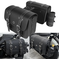 Retro Motorcycle Saddlebag Large Capacity Side Bags Storage Tool Waterproof Bag Black/Brown For Harl