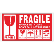[12 Stickers/Sheet] Fragile Item Sticker Sheets Handle with Care Caution Keep Upright Parcel Packaging Warning Adhesive
