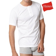 Hanes White Camisa de Chino T-Shirt Singles 1112