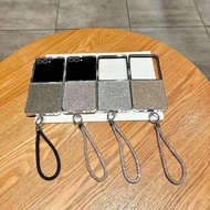 GANTUNGAN Samsung Galaxy ZFlip Zold 7 Premium Diamond Luxury Case With Chain Beautiful Hanger Case F