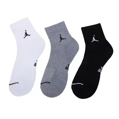 Nike Men's Socks Women's Socks Casual Socks Plaid Breathable Basketball Socks Medium Socks (3 Pairs)