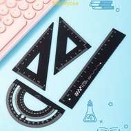 fol Metal Drawing Ruler for Student Including Metal Straight Ruler Set Square