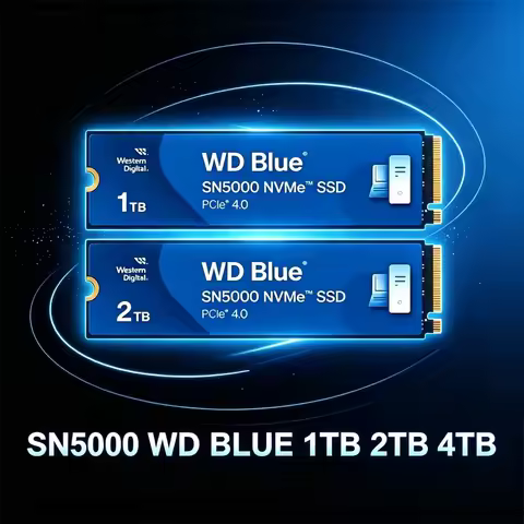 Western Digital SN5000 WD Blue 1T 2T PCIe Gen 4.0 NVMe M.2 2280 Internal SSD Hard Drive for Laptop G
