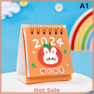 [A Peassion]💖[HOT SALE]🎈🎈 2024 Mini Calendar Cute Desk Daily Scheduler Calendar Planner Standing Calendar Desktop Ornament Guest Gifts Office Supplies