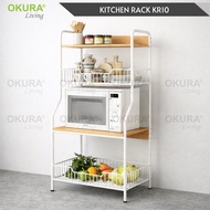 OKURA 4 Tier Spice / Microwave / Oven Multipurpose Kitchen Rack Kitchen Shelf Home Living Rak Perala