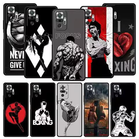 Muay Thai Boxing Gloves Phone Case For Xiaomi Redmi Note 14 13 12 5G 11 10 Pro Plus 4G 9S 9 14C 13C 