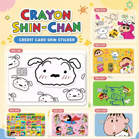Crayon Shin-chan Credit Card Skin Matte Stickers for Bank Card ID Card Debit Card Protective Decal D