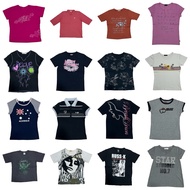 [Lot 14] part 1/4 Second-Hand Stretch Shirt y2k Vintage Hibiscus 🪼 |