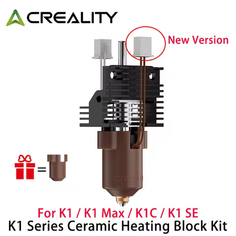 Creality Official K1SE Upgrade Ceramic Heating Block Kit, 2025 New Version With buckle Terminal,for 