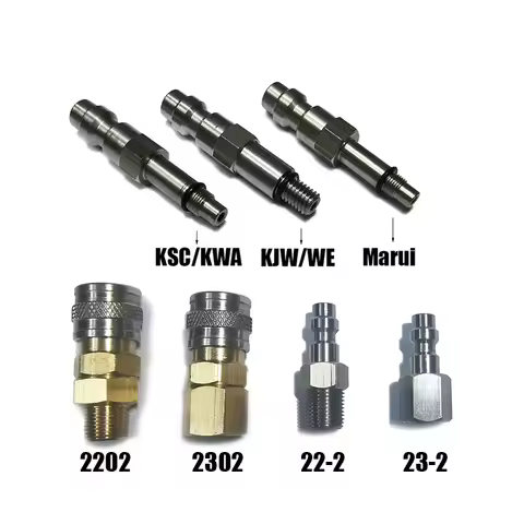 Air HPA Soft Taps Valve Adapter Adaptor Male Foster Quick Disconnect Coupler Marui KJW/WE KSC/KWA (U