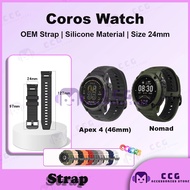 Strap For Coros Watch Nomad Coros Apex 4 (46mm) OEM Replacement Silicone Strap Metal Buckle Coros Wa