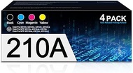 210A Toner Cartridges 4 Pack | Replacement for HP 210A 210X 210 with Chip Toner Works Color Pro MFP