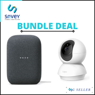 (SG SELLER) GOOGLE NEST AUDIO [CHALK/CHARCOAL] (3 PIN PLUG) + TP-LINK TAPO TC70 FULL HD WIFI IP CAMERA 360 DEGREE PAN &amp; TILT 1080P (2-WAY AUDIO/NIGHT VIEW/MOTION DETECTION) (LOCAL STOCKS)