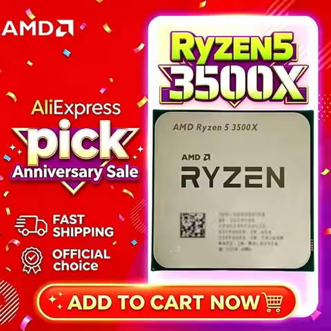 AMD Ryzen 5 3500X R5 3500X 3.6GHz 6-Core 6-Thread 7nm 65W L3=32M CPU Processor 100-000000158 Socket 