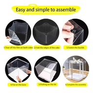 Round Transparent Cake Box – Elegant Gift Box 6 inches to 10 inches (Acetate)