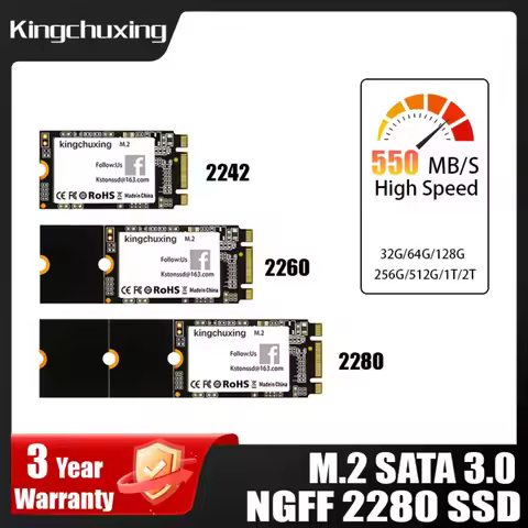 Kingchuxing SSD M2 NGFF 128GB 256GB 2242 2260 2280 Internal Solid State Drive 512GB 1TB 2TB Hard Dis